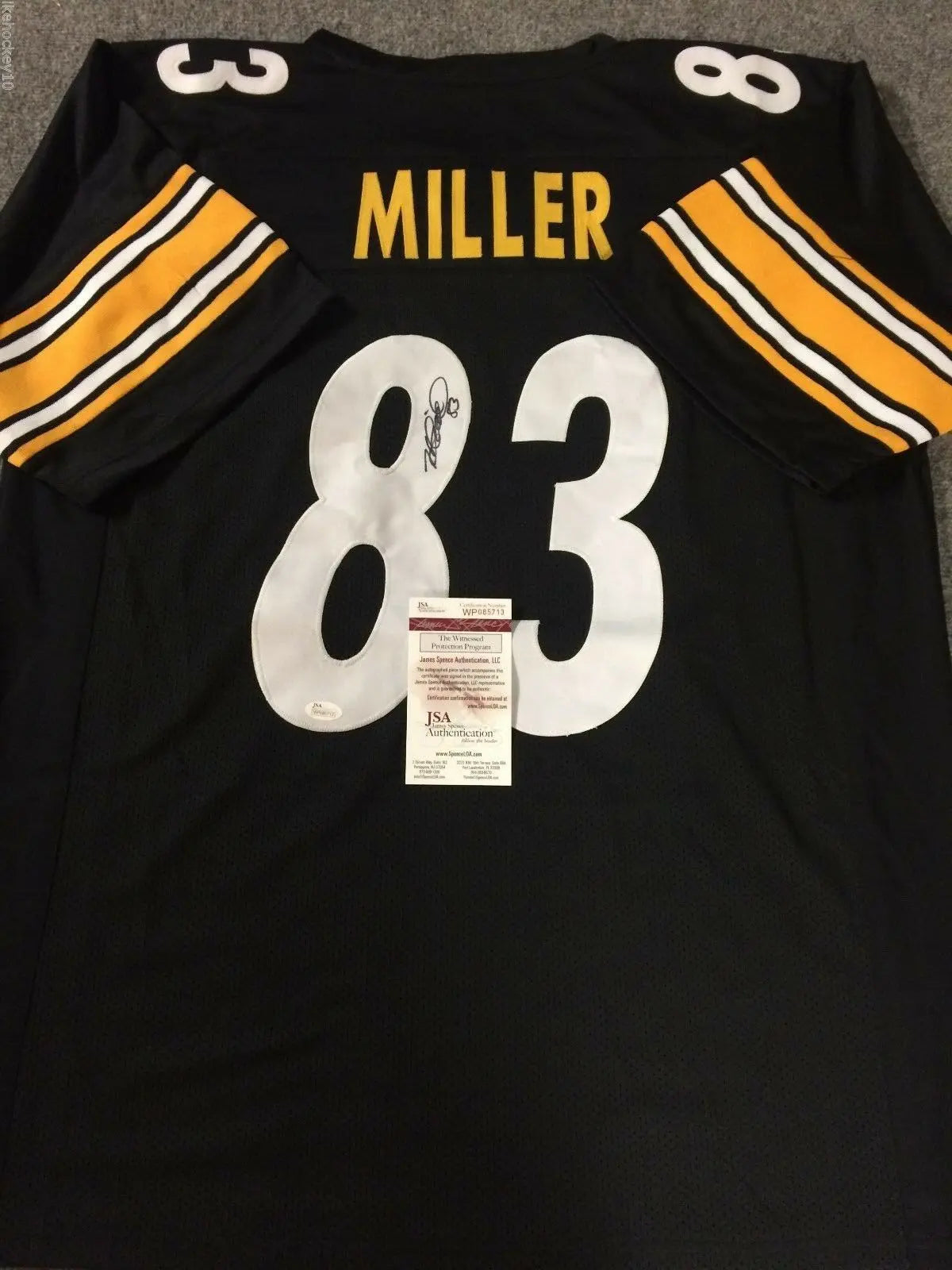 Heath Miller Autographed Signed Pittsburgh Steelers Jersey Jsa Coa