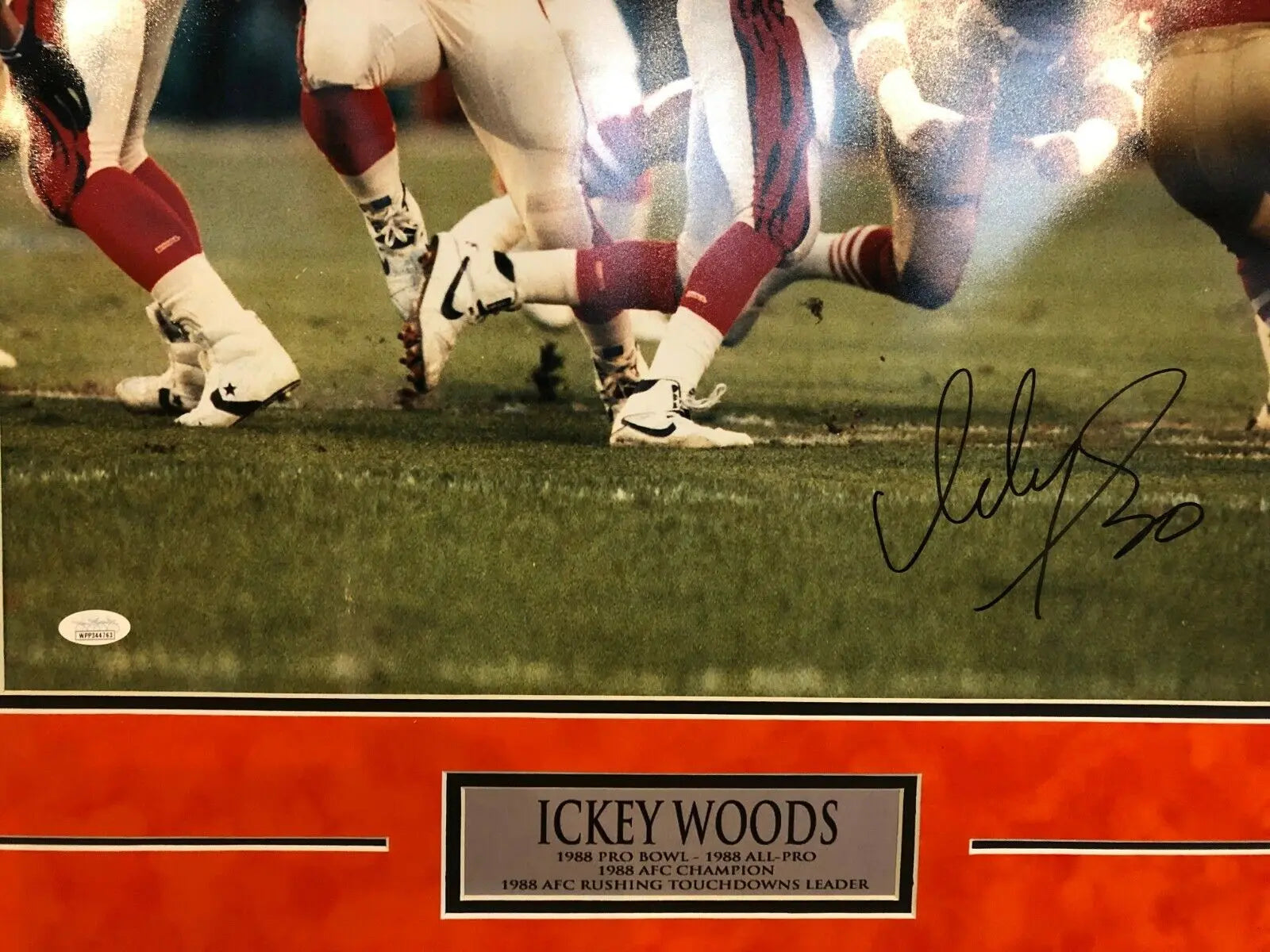 Store Ickey Woods Autographed/Signed Jersey JSA Sticker Cincinnati Bengals