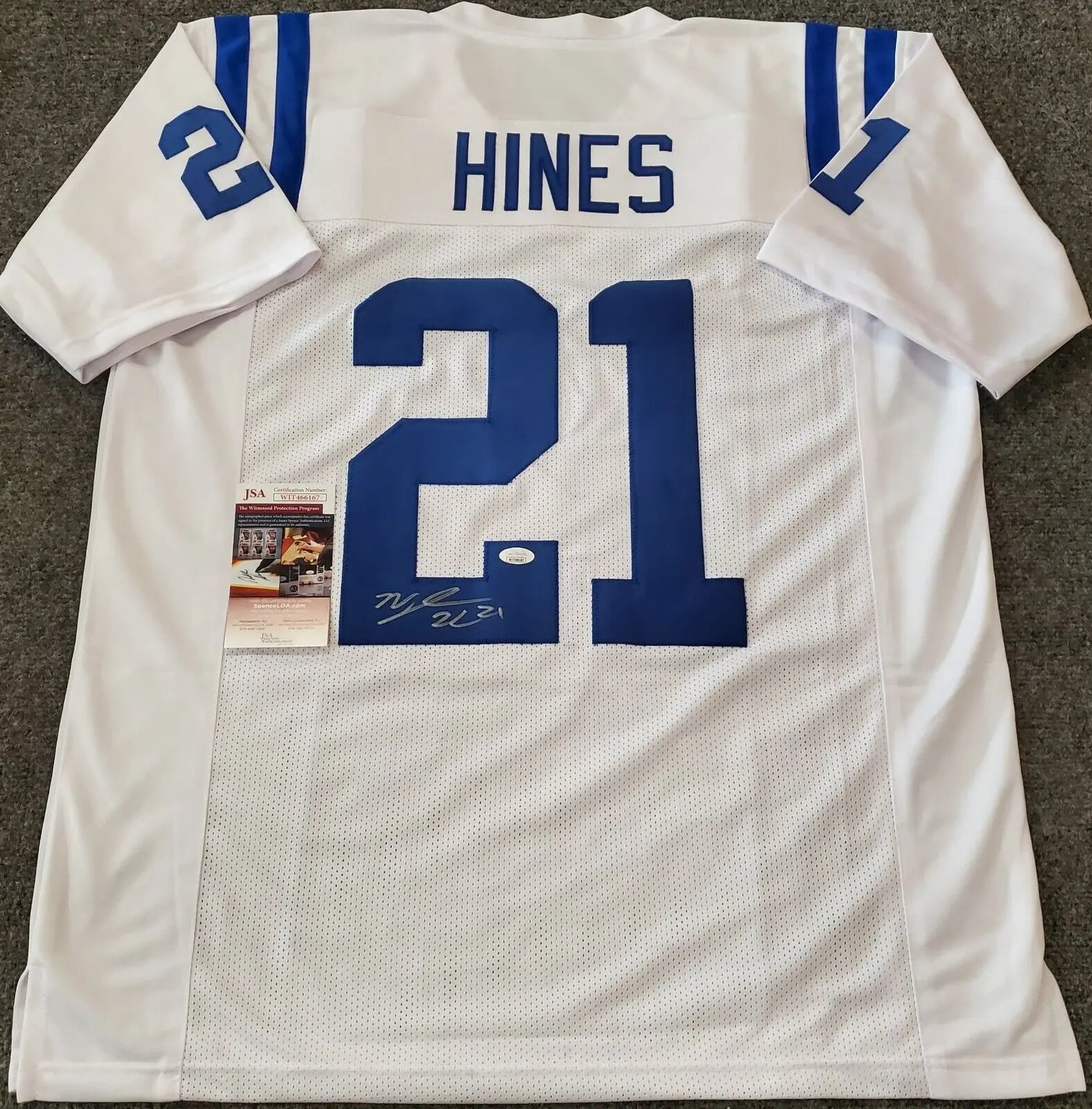 Indianapolis Colts Nyheim Hines Autographed Signed Jersey Jsa Coa