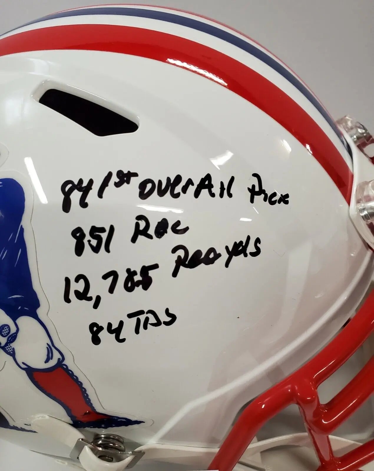 Custom New England Patriots Throwback Speed Mini Helmet