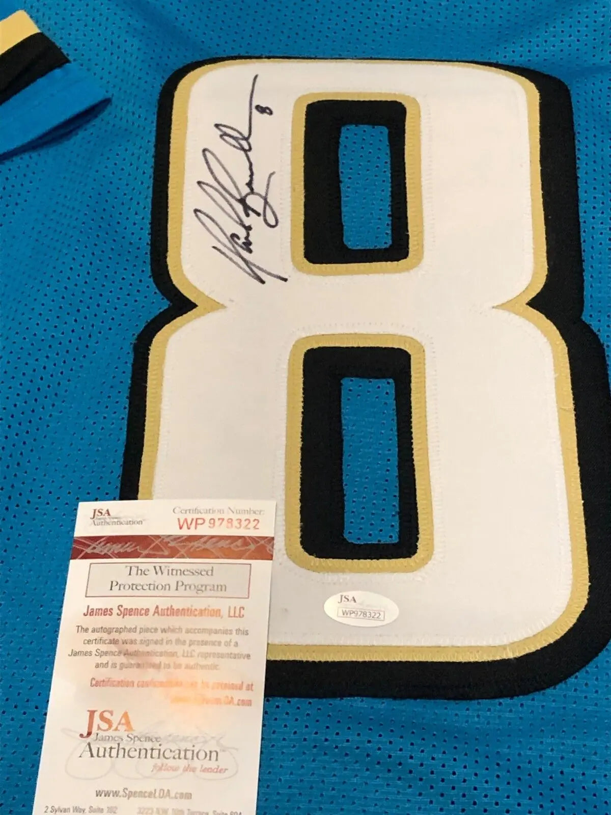 Mark Brunell autograph custom framed with Jacksonville Jaguars