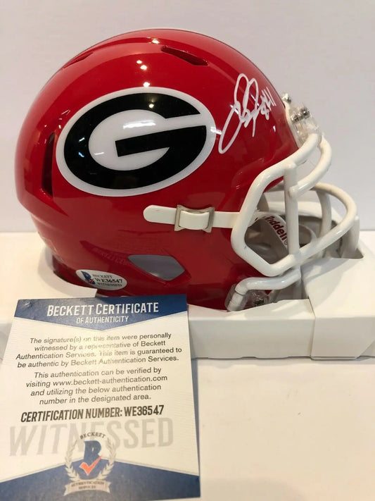 MVP Authentics Jake Fromm Autographed Signed Georgia Bulldogs Mini Helmet Beckett Coa 125.10 sports jersey framing , jersey framing