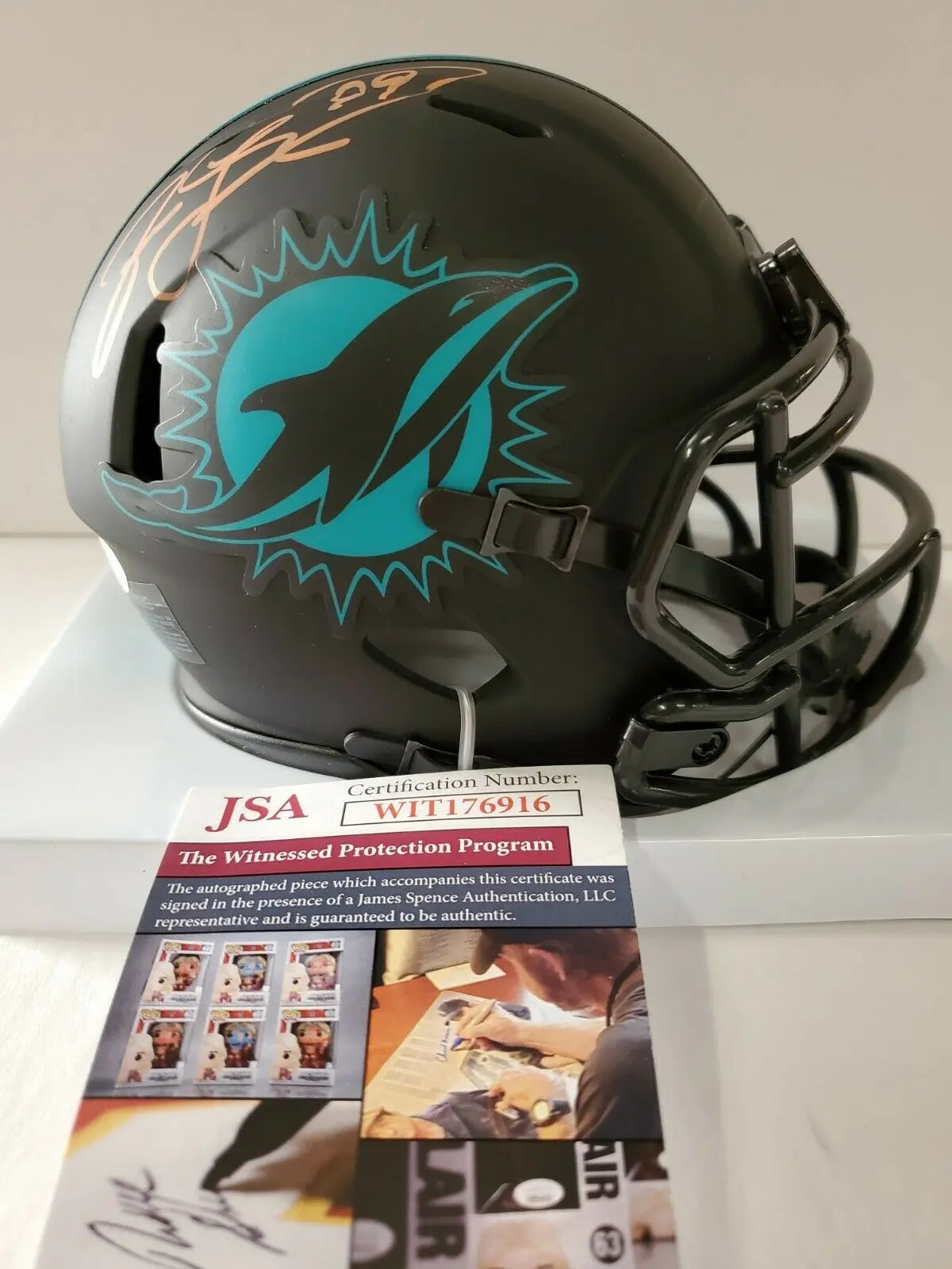 : Jason Taylor Signed Miami Dolphins Eclipse Speed Mini