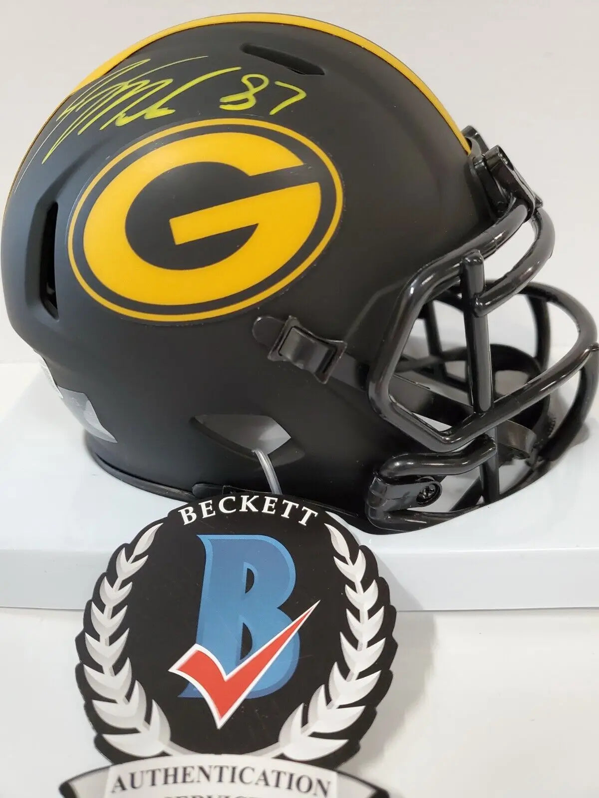 Jordy Nelson Autographed Signed Green Bay Packers Eclipse Mini Helmet Bas  Coa