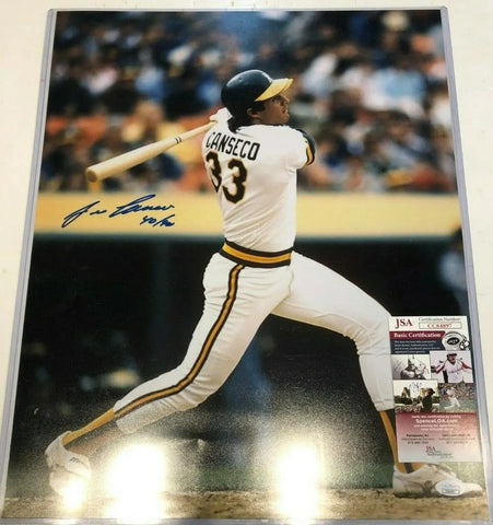 Jose Canseco Autographed Oakland Athletics A's Framed 16x20 Photo - JSA