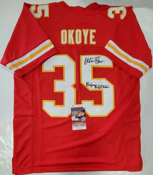 Kansas City Chiefs Christian Okoye Autographed Signed 16X20 Photo Jsa Coa