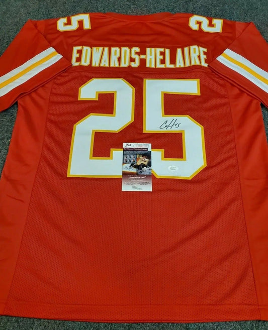 MVP Authentics Kansas City Chiefs Clyde Edwards-Helaire Autographed Signed Jersey Jsa Coa 152.10 sports jersey framing , jersey framing