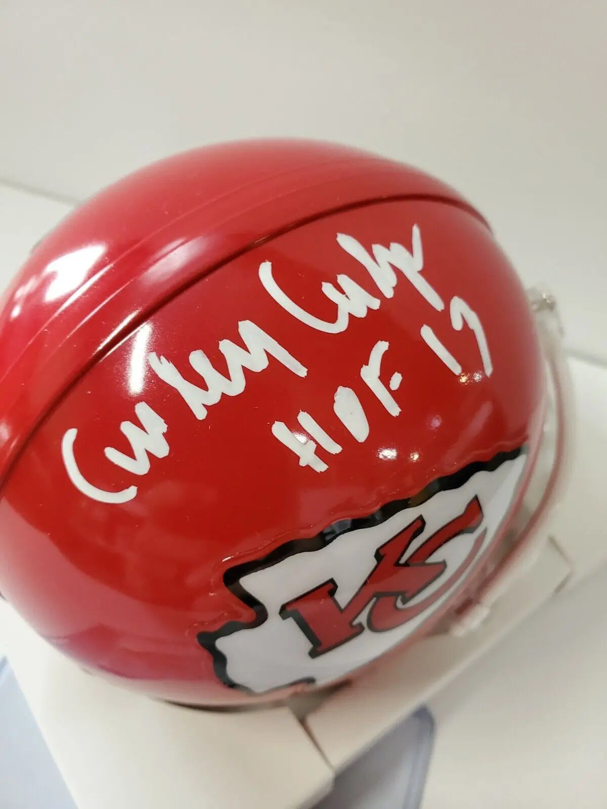 Curley Culp Autographed/Signed Mini Helmet Beckett COA Kansas City hotsell Chiefs HOF B