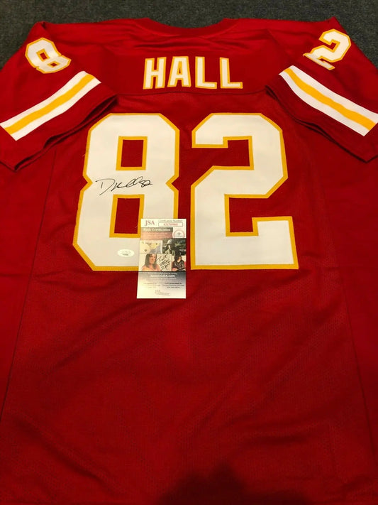 MVP Authentics Kansas City Chiefs Dante Hall Autographed Signed Jersey Jsa  Coa 152.10 sports jersey framing , jersey framing