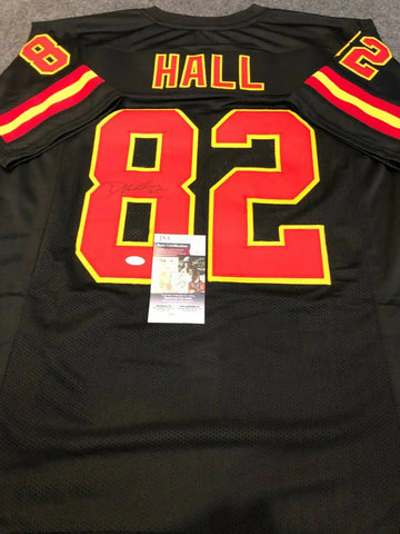 Tristar Dante Hall Autographed Kansas City Red Custom Jersey Inscribed x Factor