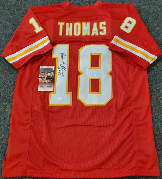 MVP Authentics Kansas City Chiefs Emmitt Thomas Autographed Signed Inscribed Jersey Jsa  Coa 116.10 sports jersey framing , jersey framing