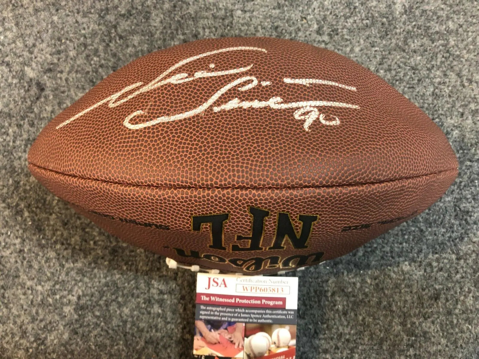 MVP Authentics Kc Chiefs Denver Broncos Neil Smith Autographed Signed Nfl Football Jsa Coa 80.10 sports jersey framing , jersey framing