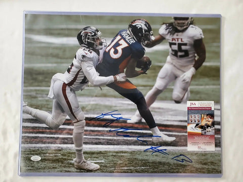 Kj Hamler Autographed Signed Denver Broncos 16X20 Photo Jsa Coa