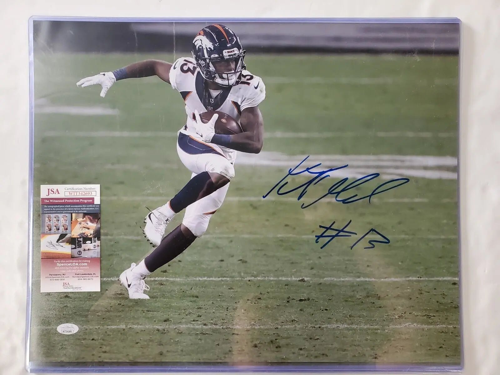 DaeSean Hamilton & K. J. Hamler Signed Broncos 11x14 Photo (JSA)