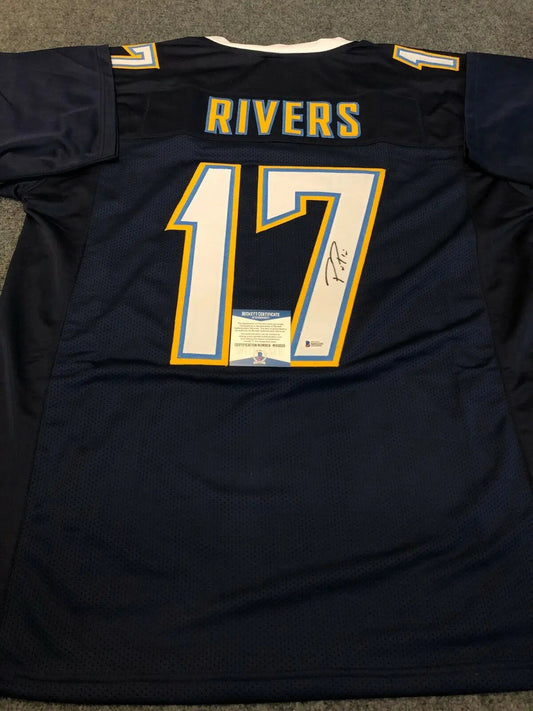 MVP Authentics L.A. Chargers Philip Rivers Autographed Signed Jersey Beckett Coa 270 sports jersey framing , jersey framing