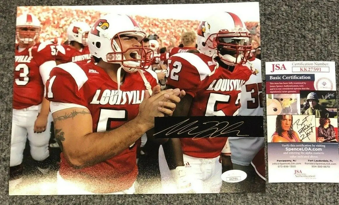 MVP Authentics Matt Webb Autographed Signed Louisville Cardinals 8X10 Photo Jsa Coa 53.10 sports jersey framing , jersey framing