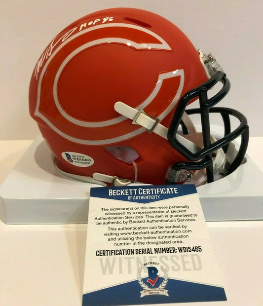 MVP Authentics Mike Singletary Signed Inscribed Chicago Bears Amp Mini Helmet Beckett Coa 116.10 sports jersey framing , jersey framing