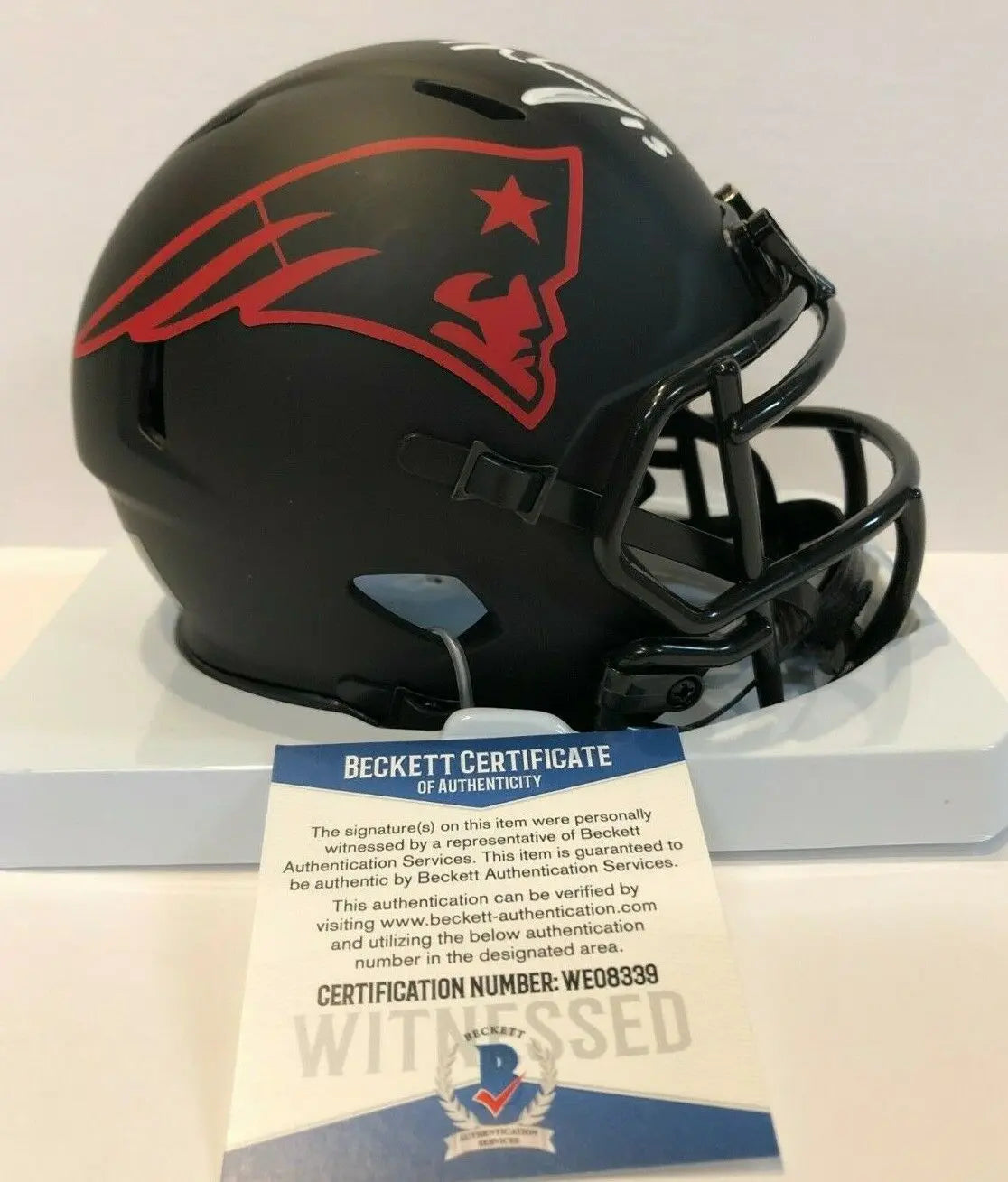 N'keal Harry Signed New England Patriots Eclipse Mini Helmet Beckett C –  MVP Authentics