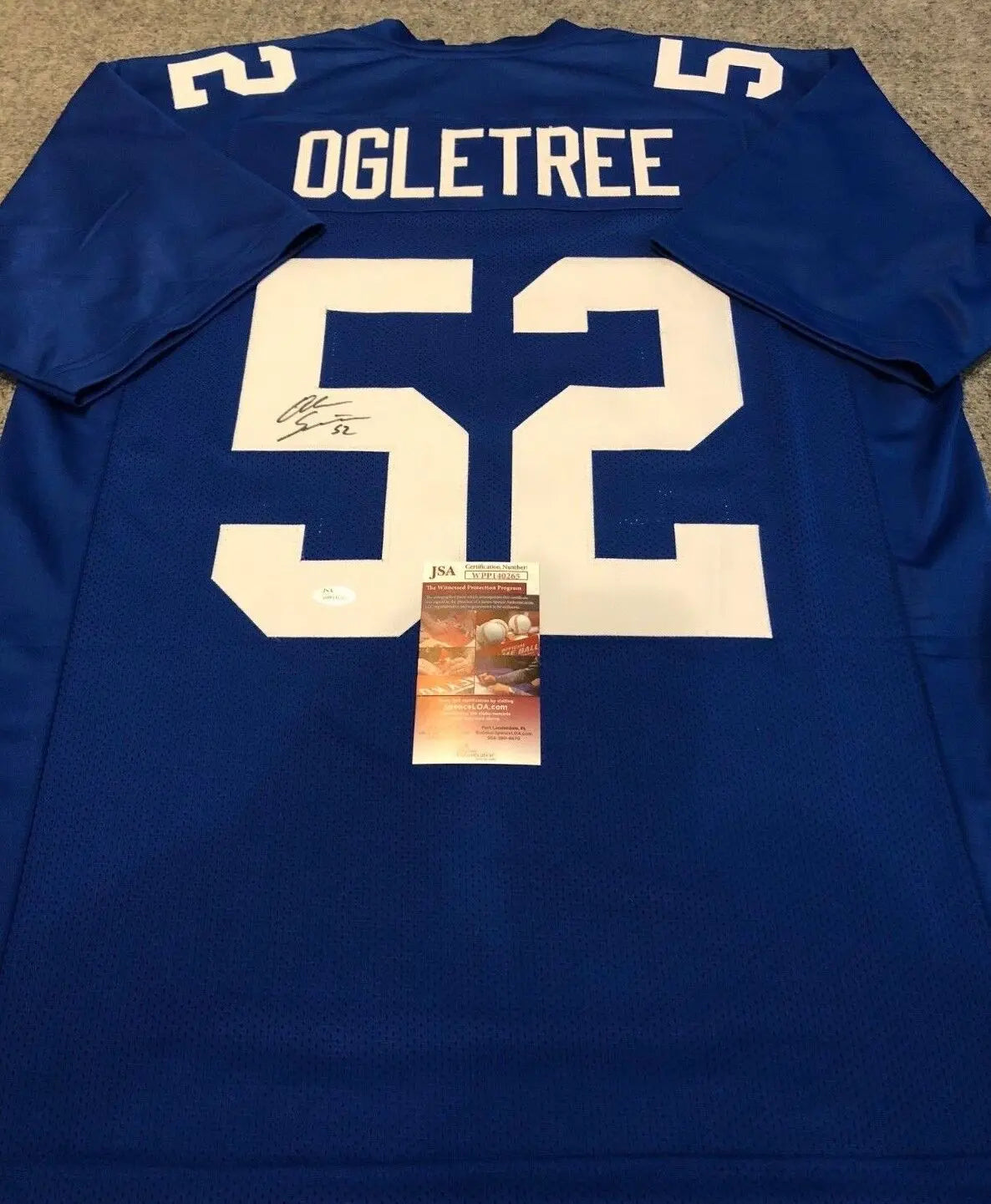 MVP Authentics N.Y. Giants Alec Ogletree Autographed Signed Jersey Jsa Coa 53.10 sports jersey framing , jersey framing