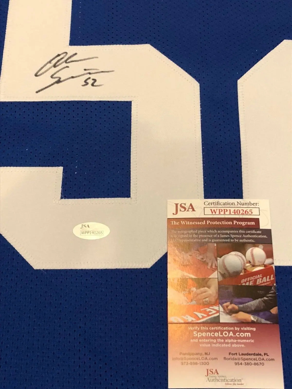 MVP Authentics N.Y. Giants Alec Ogletree Autographed Signed Jersey Jsa Coa 53.10 sports jersey framing , jersey framing