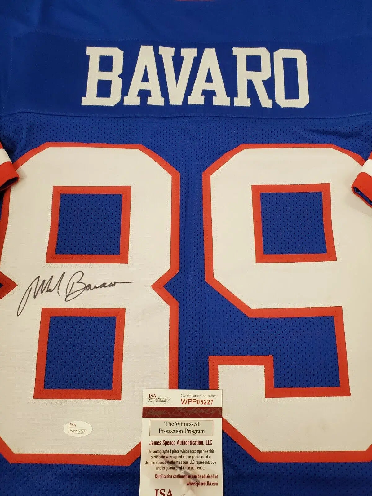 Mark Bavaro Signed New York Giants Jersey w/ COA retailer by JSA