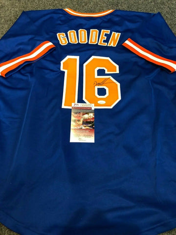 DWIGHT GOODEN AUTOGRAPHED NEW YORK METS G JERSEY JSA DOC