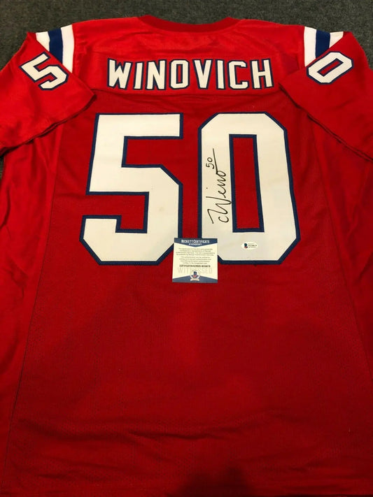 MVP Authentics New England Patriots Chase Winovich Autographed Signed Jersey Beckett Coa 116.10 sports jersey framing , jersey framing