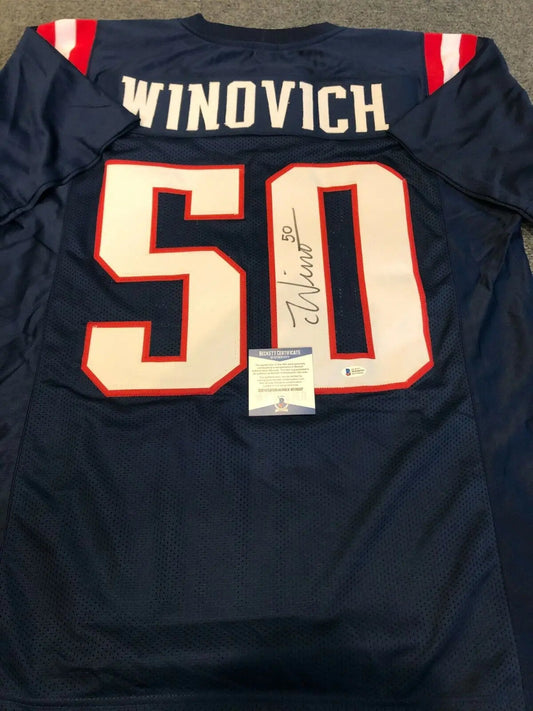 MVP Authentics New England Patriots Chase Winovich Autographed Signed Jersey Beckett Coa 116.10 sports jersey framing , jersey framing