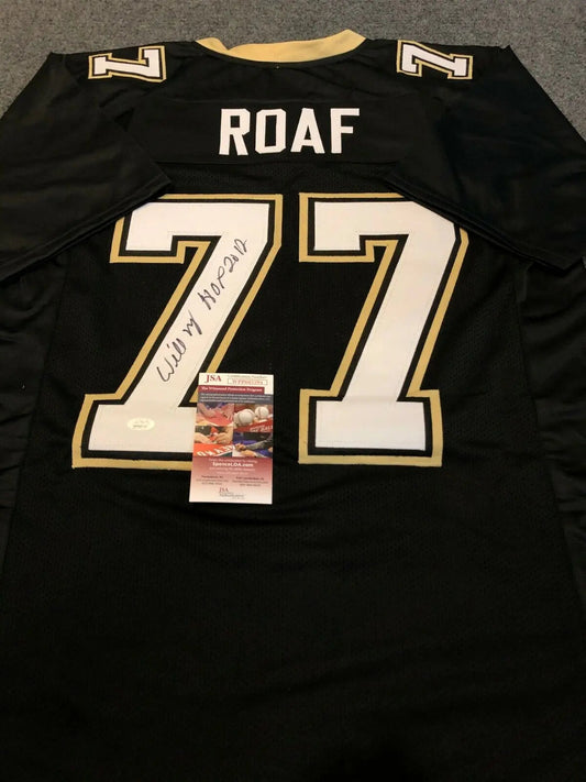 MVP Authentics New Orleans Saints Willie Roaf Autographed Signed Inscribed Jersey Jsa  Coa 89.10 sports jersey framing , jersey framing