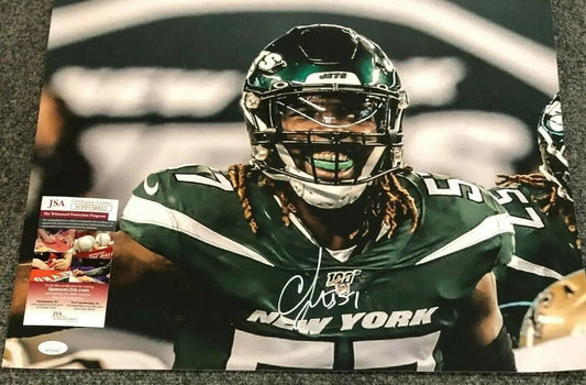 MVP Authentics New York Jets Cj Mosley Autographed Signed 16X20 Photo Jsa  Coa 89.10 sports jersey framing , jersey framing