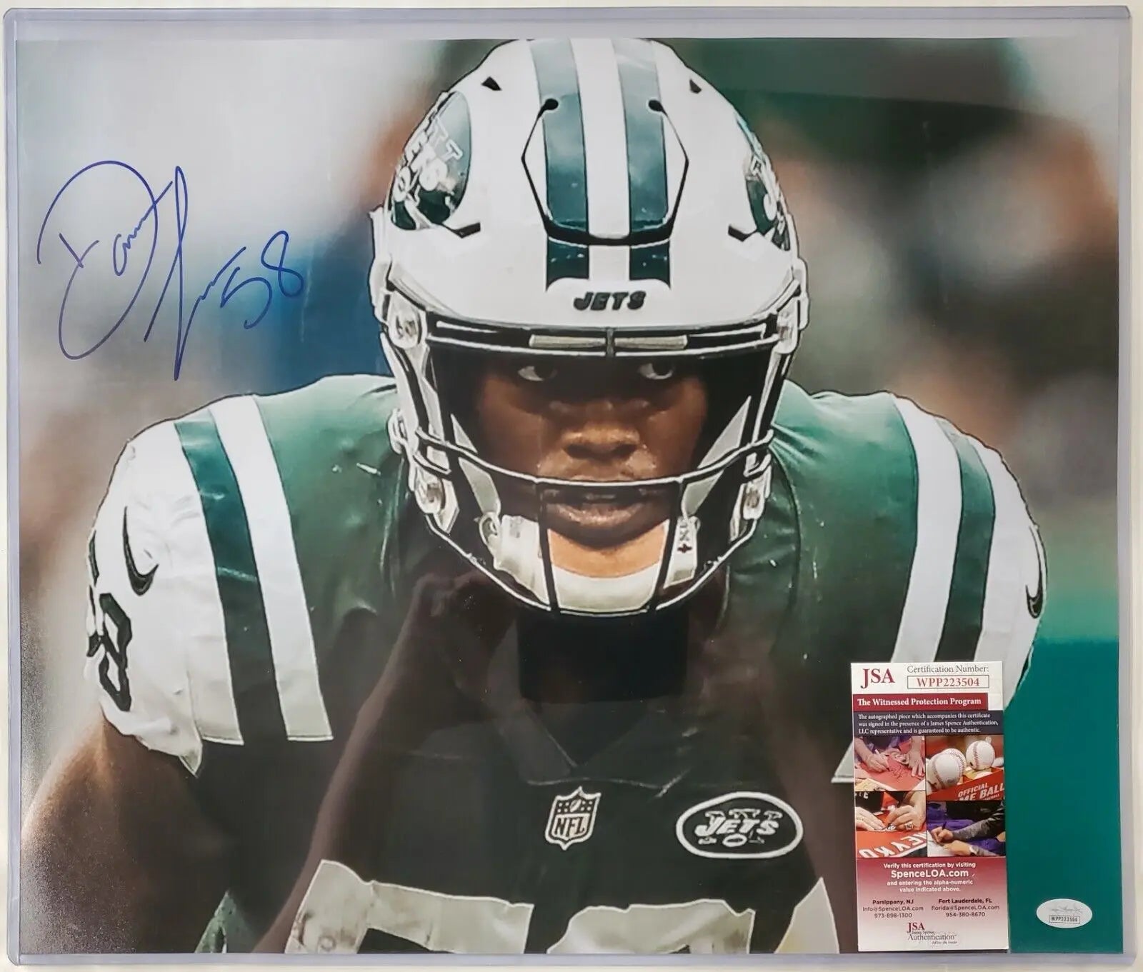 Darron Lee Autographed/Signed Jersey JSA COA high quality New York Jets NY Auto