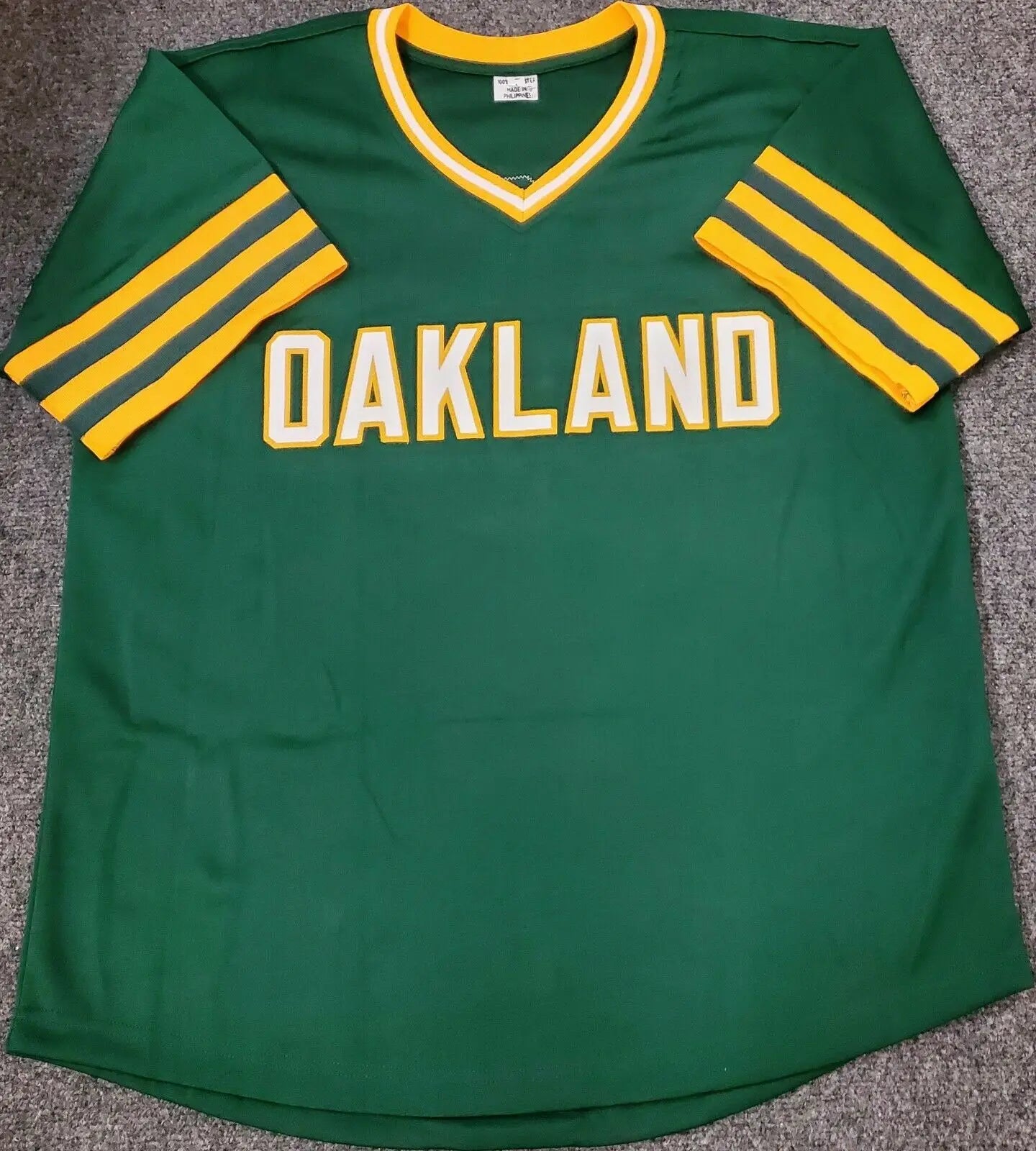 Framed Autographed/Signed Jose Canseco 33x42 Oakland Green Baseball Jersey  JSA COA at 's Sports Collectibles Store