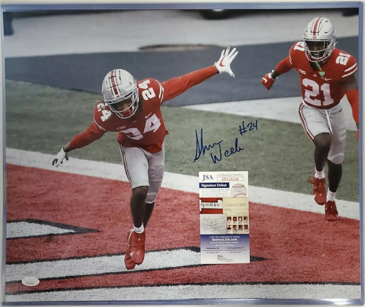 MVP Authentics Ohio State Buckeyes Shaun Wade Autographed 16X20 Photo Jsa Coa 90 sports jersey framing , jersey framing