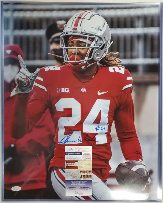 MVP Authentics Ohio State Buckeyes Shaun Wade Autographed 16X20 Photo Jsa Coa 90 sports jersey framing , jersey framing