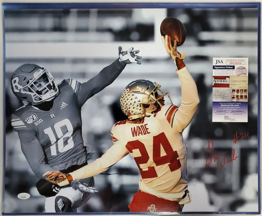 MVP Authentics Ohio State Buckeyes Shaun Wade Autographed 16X20 Photo Jsa Coa 90 sports jersey framing , jersey framing