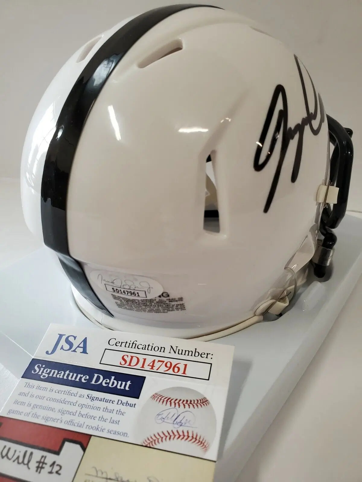 MVP Authentics Penn State Autographed Signed Odafe Jayson Oweh Speed Mini Helmet Jsa Coa 112.50 sports jersey framing , jersey framing