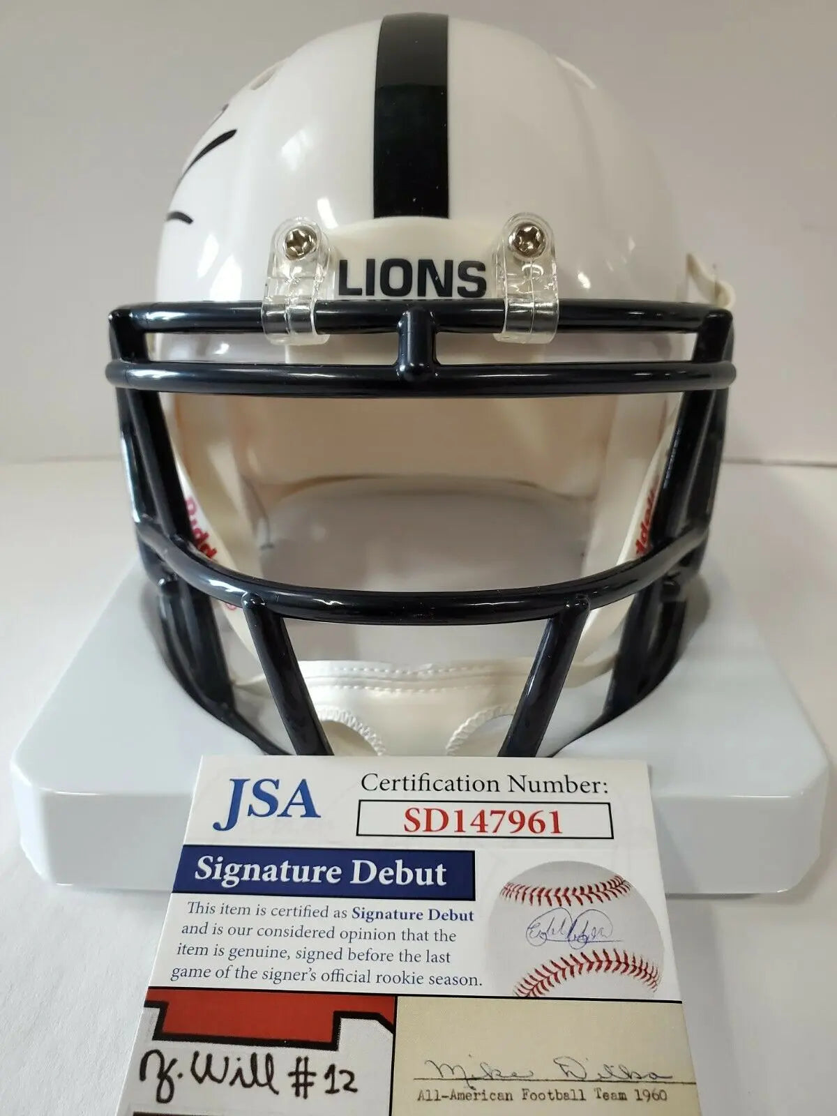 MVP Authentics Penn State Autographed Signed Odafe Jayson Oweh Speed Mini Helmet Jsa Coa 112.50 sports jersey framing , jersey framing