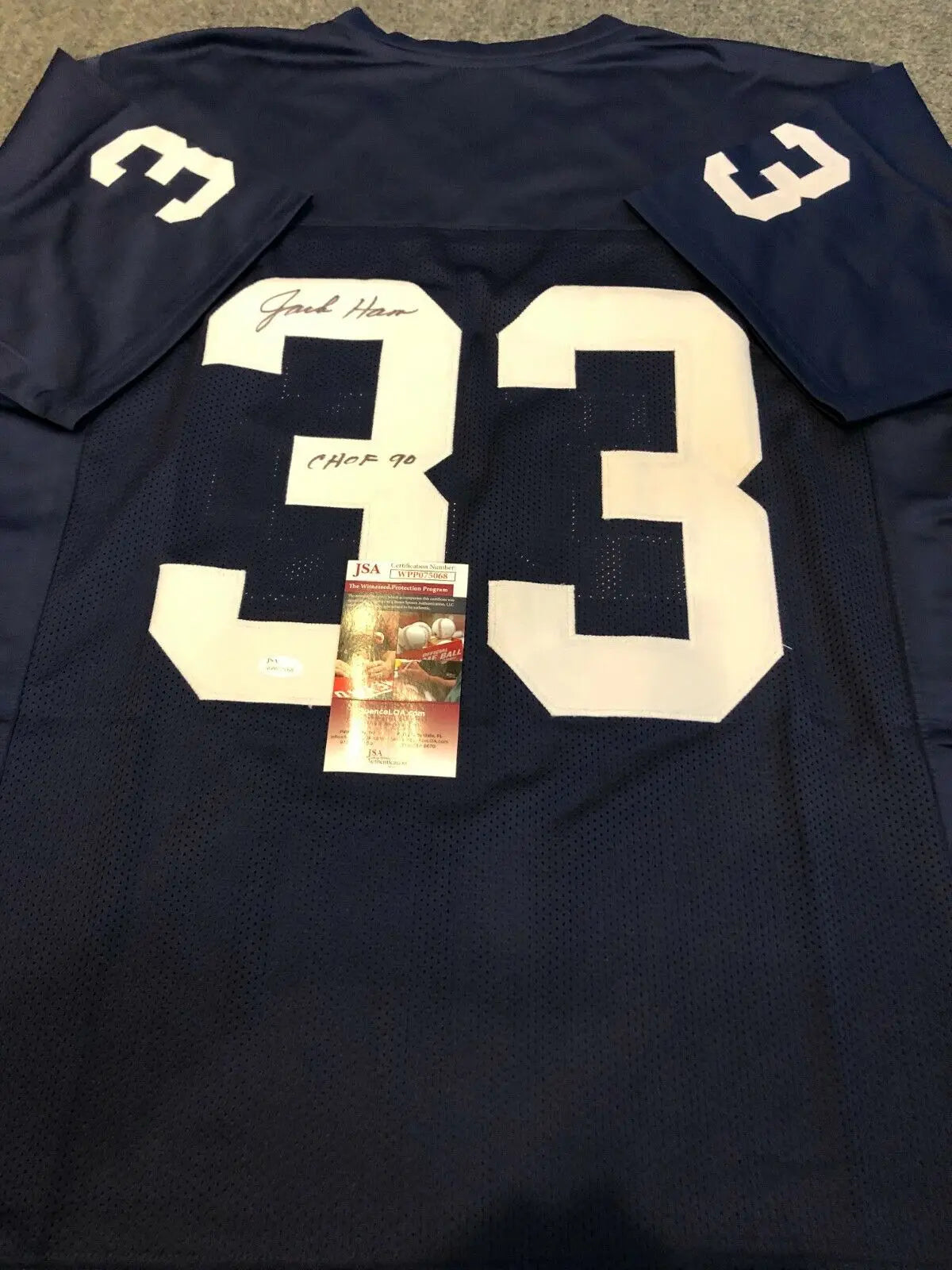 Penn State Jack Ham Autographed Signed Inscribed Jersey Jsa Coa