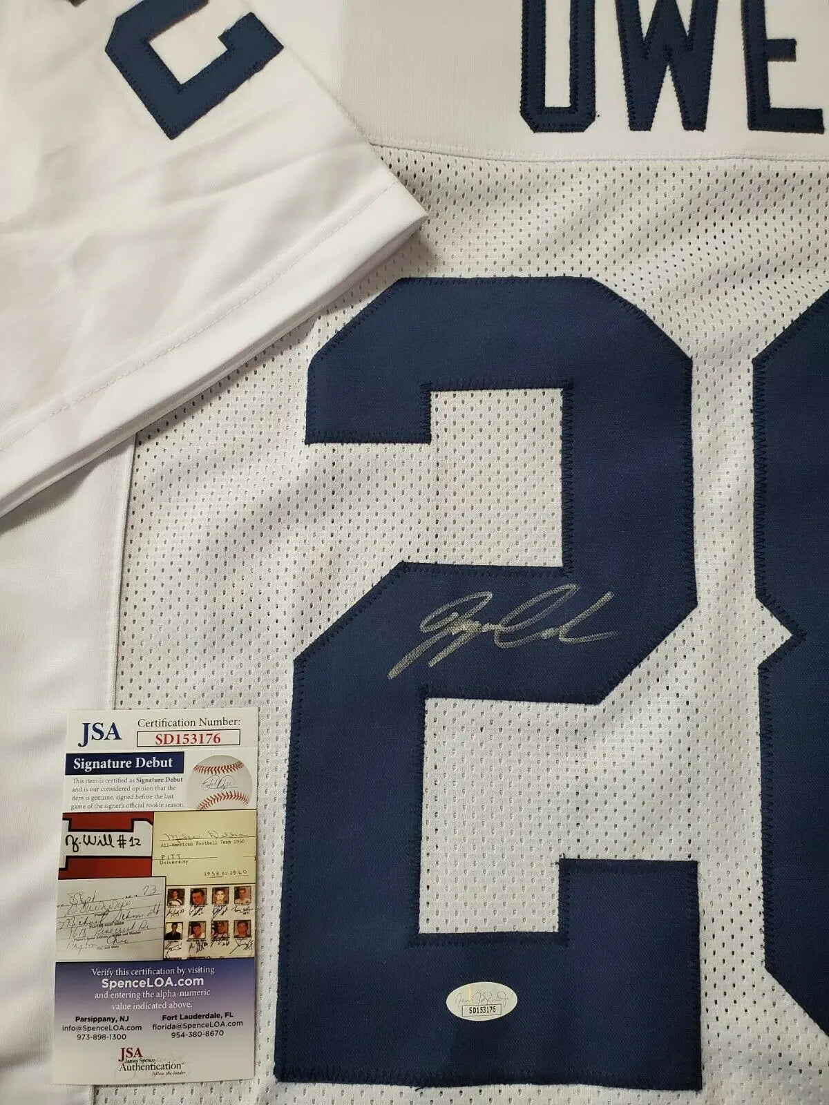 MVP Authentics Penn State Odafe Jayson Oweh Autographed Signed Jersey Jsa  Coa 135 sports jersey framing , jersey framing