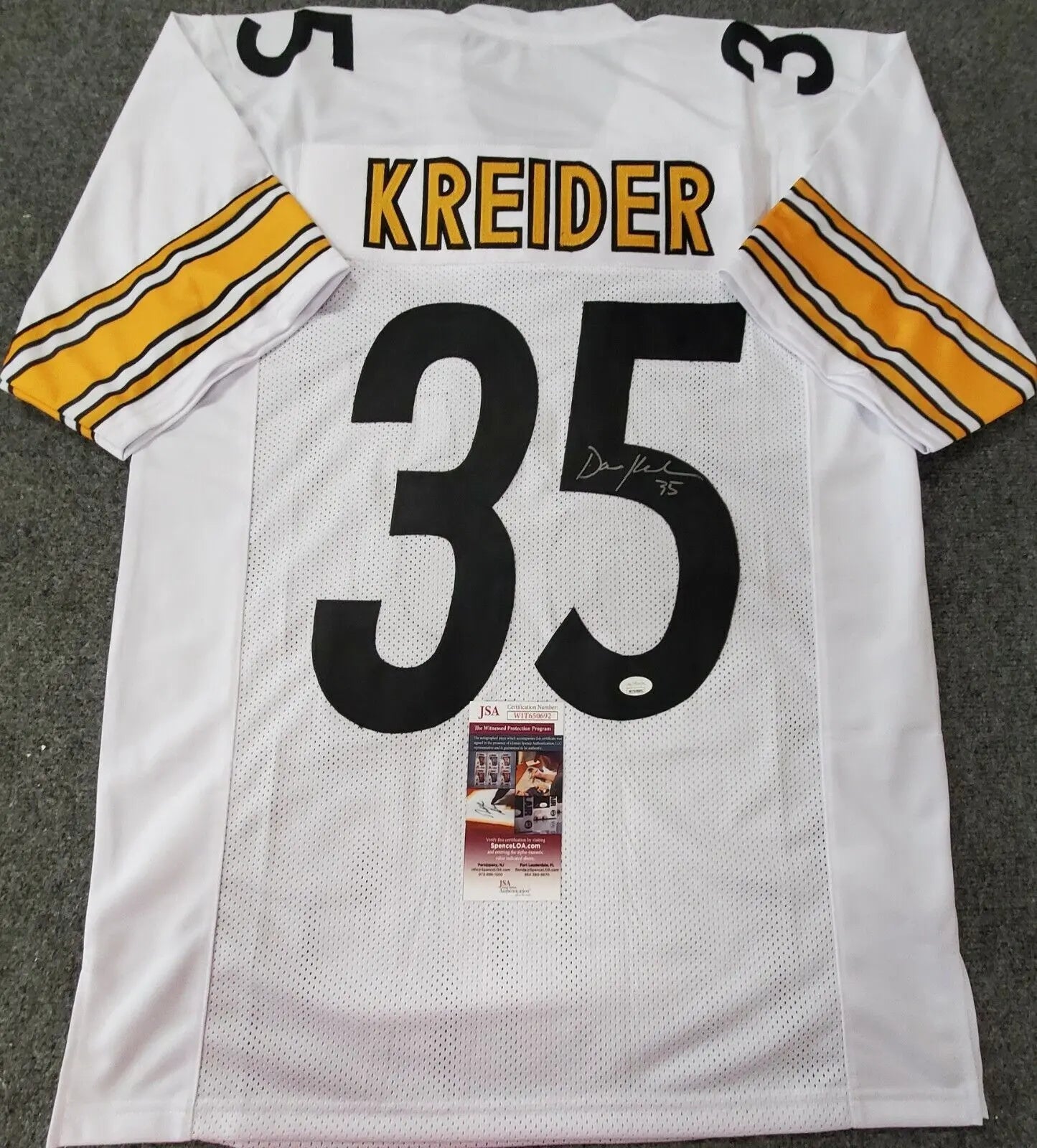 MVP Authentics Pittsburgh Steelers Autographed Signed Dan Kreider Jersey Jsa  Coa 116.10 sports jersey framing , jersey framing