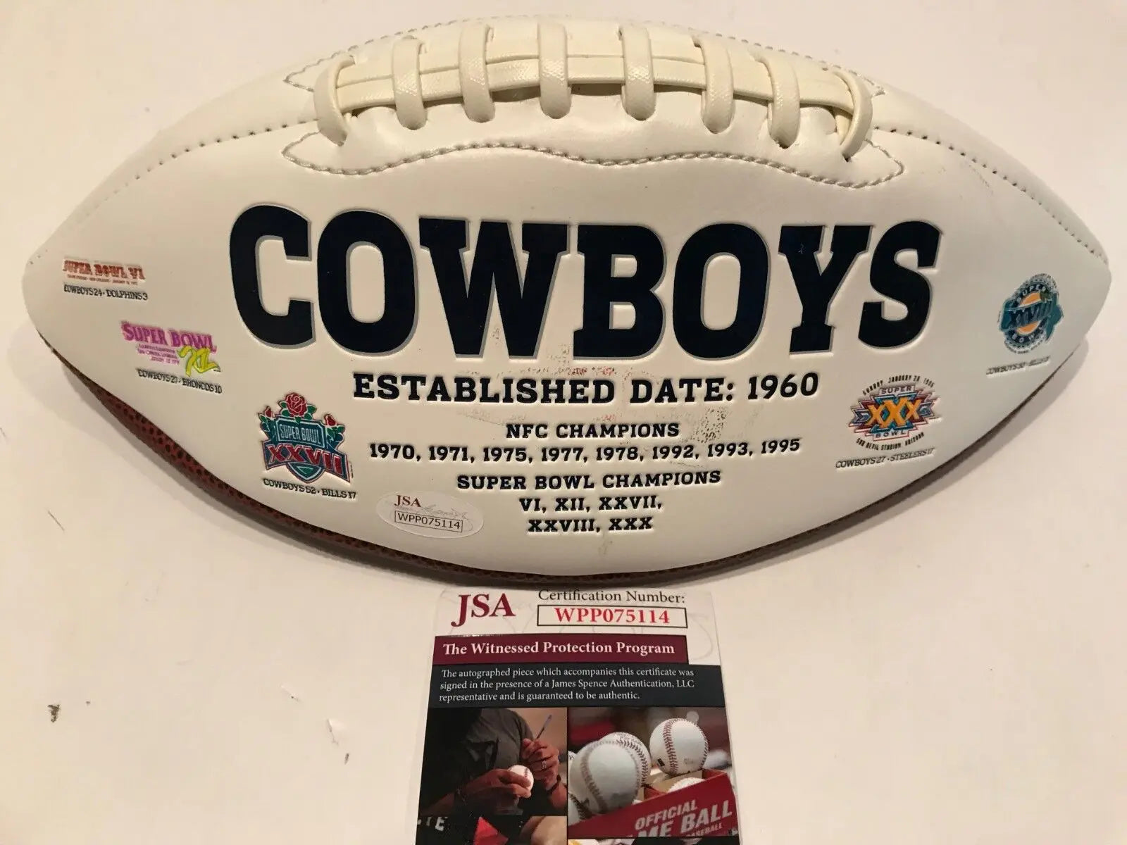 Dallas Cowboys Randy cheapest White signed football