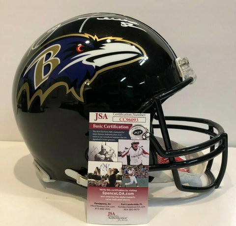 Ray Lewis Autographed Baltimore Ravens AMP Full-Size Football Helmet - BAS  COA