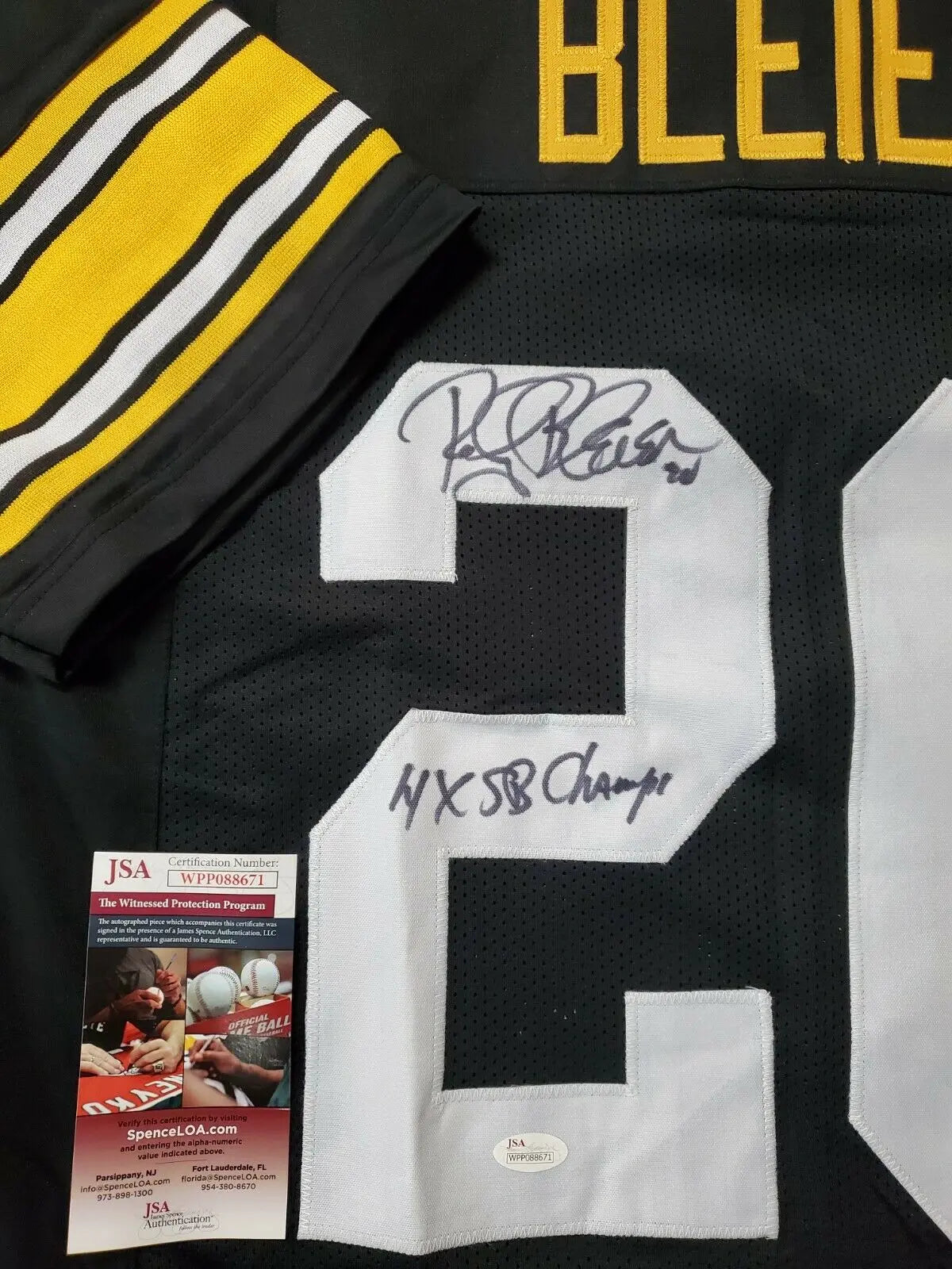 Rocky bleier best sale autographed jersey