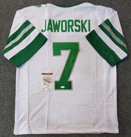 Ron Jaworski 7 Eagles Green Jersey Signed Color 8x10 Photo