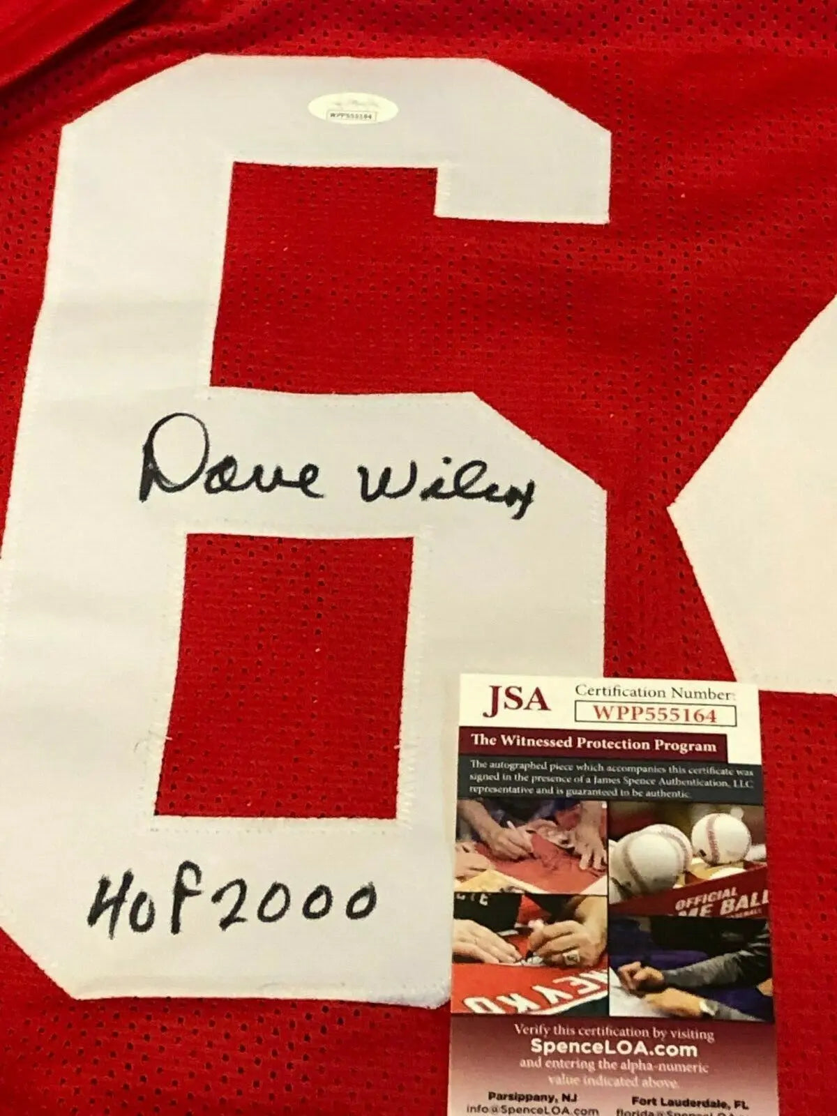 Framed Dave Wilcox Autographed Signed Inscribed S.F. 49Ers Jersey Jsa – MVP  Authentics