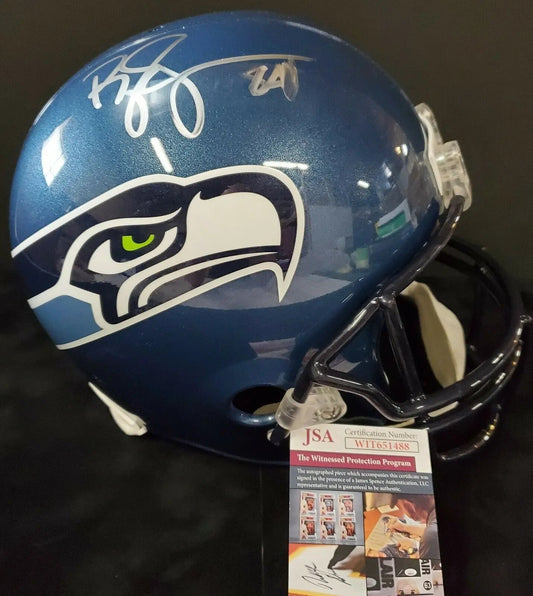 MVP Authentics Seattle Seahawks Bobby Engram Autographed Full Size Replica Helmet Jsa Coa 315 sports jersey framing , jersey framing