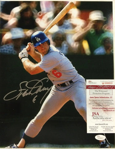 Steve Garvey Signed Los Angeles White Custom Double-Suede Framed baseb — RSA