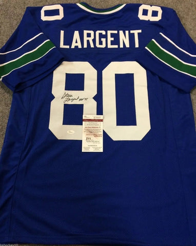 NFL Auction  HOF - Seahawks Steve Largent Signed Mitchell and Ness Jersey  Size 3XL