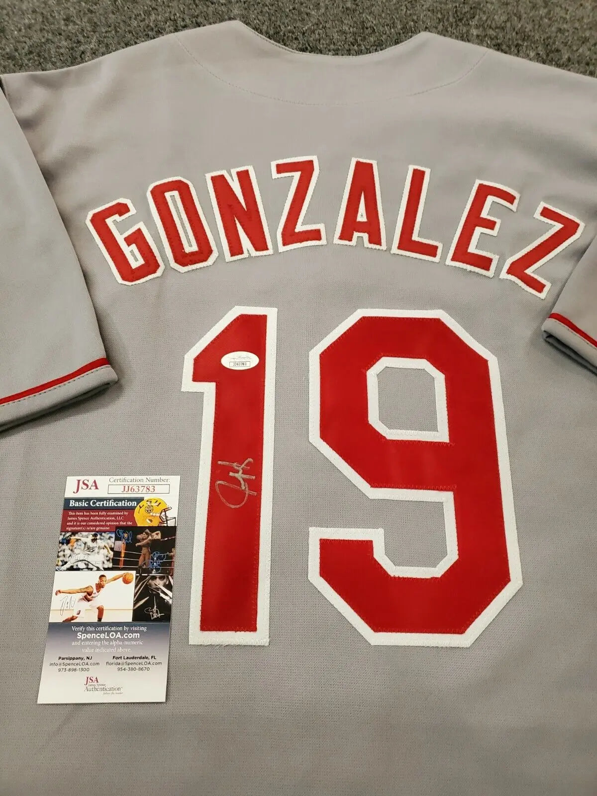 Texas Rangers Juan Gonzalez Autographed Signed Jersey Jsa Coa