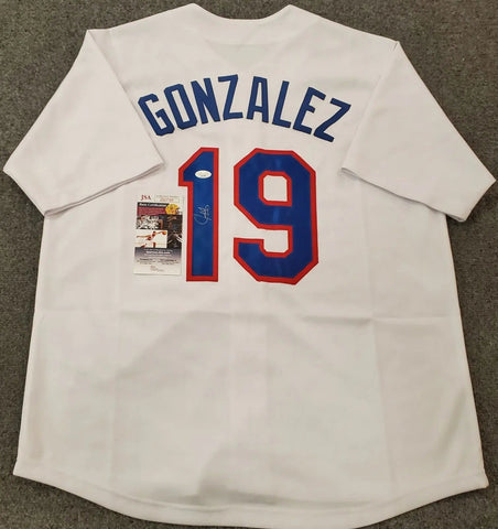 Texas Rangers Juan Gonzalez Autographed Signed Jersey Jsa Coa